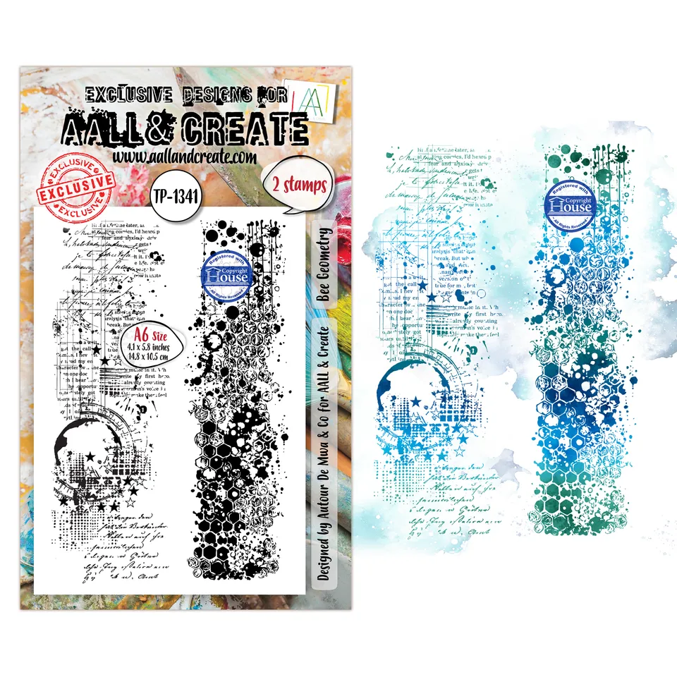 AALL & Create TP-1341 Bee Geometry stempelsett A6 bier
