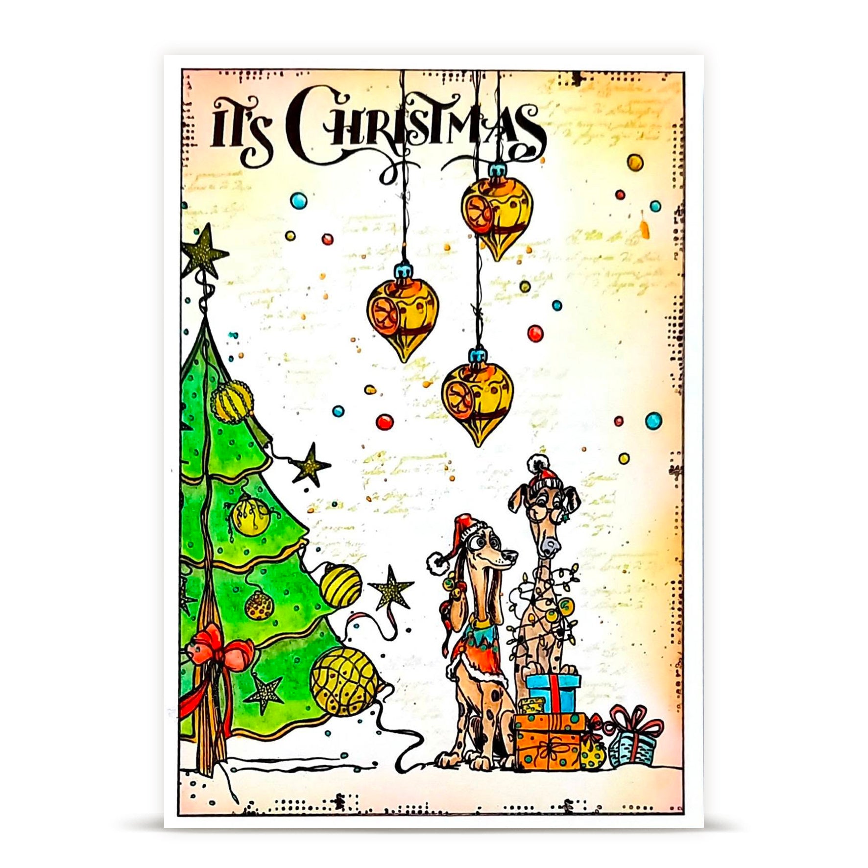 Aall and Create TP-1493 Merry Woofmas stempelsett A6 hund