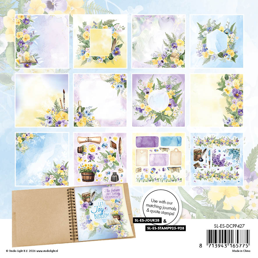 Studio Light Essentials papirblokk Violet Musings 36 ark
