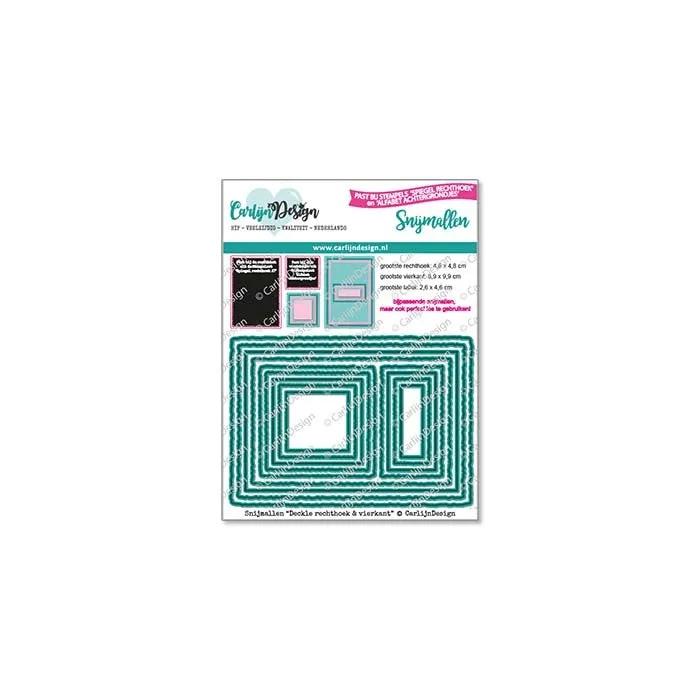 CarlijnDesign Deckle CDSN-0224 dies rektangel firkant