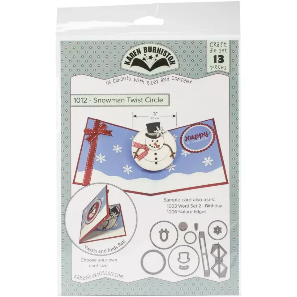 Korthobby Snowman Twist Circle Pop-Up dies snømann