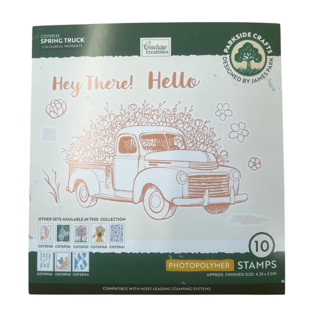 Colourful Moments Spring Truck clear stempel lastebil