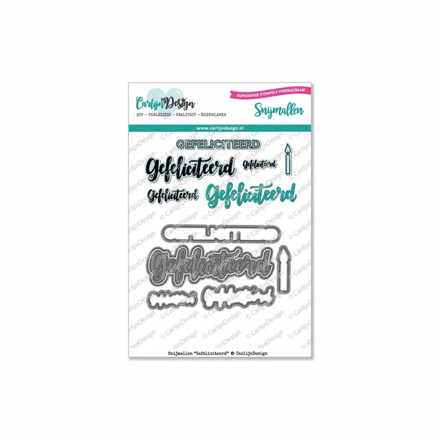 CarlijnDesign Gefeliciteerd CDSN-0001 dies gratulerer