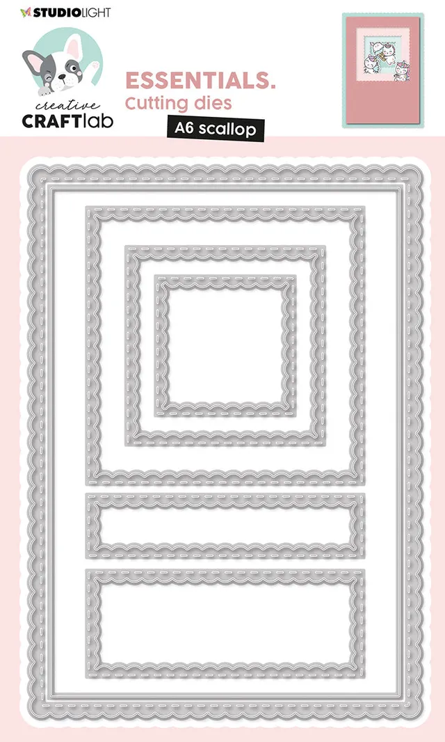 Studio Light Creative Craftlab Scalloped Square dies firkant