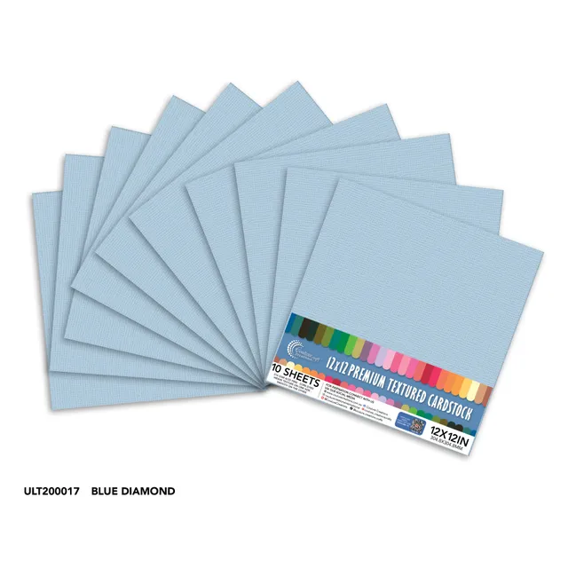 Couture Creations Blue Diamond kartong 12x12 blå 10 ark