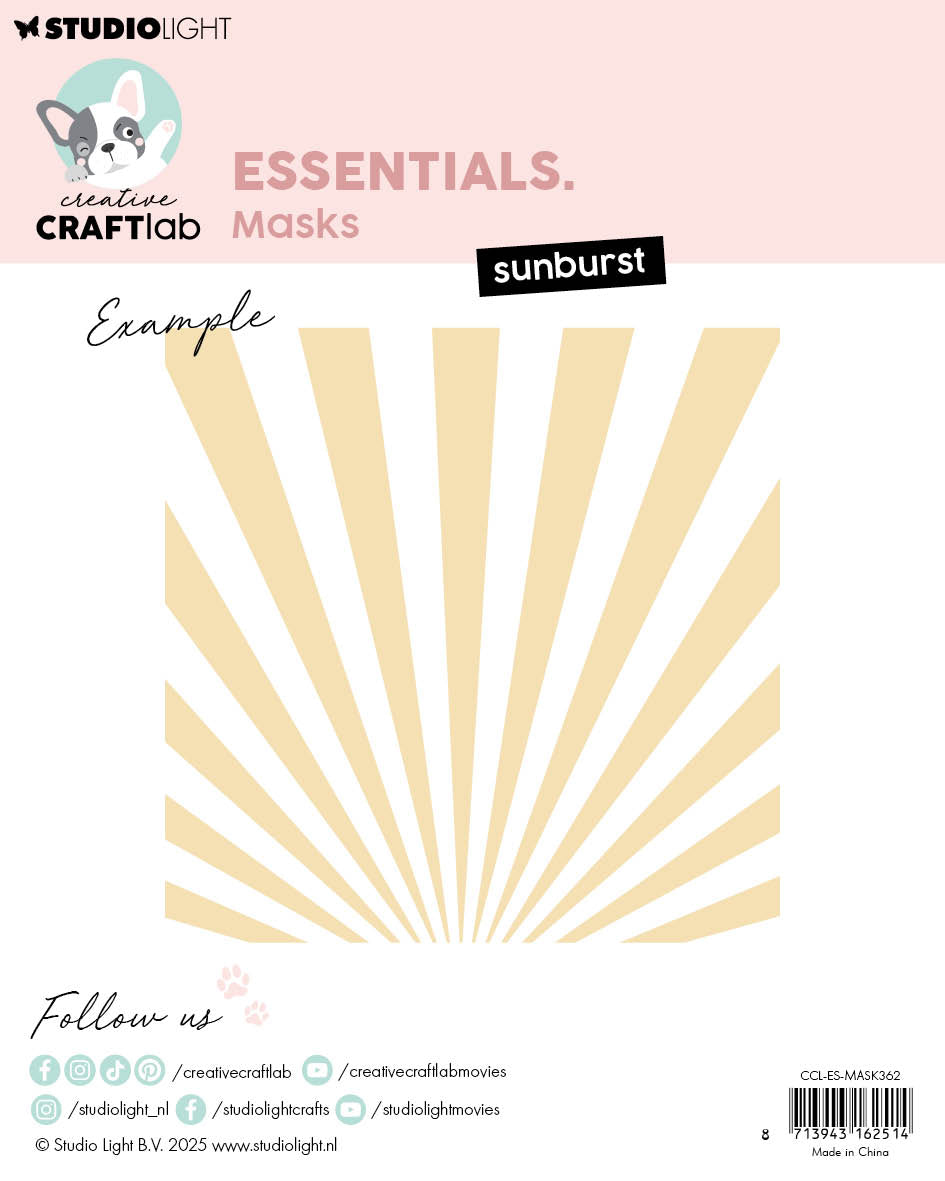 Studio Light Creative Craftlab maske Sunburst 15x15 cm solstråler