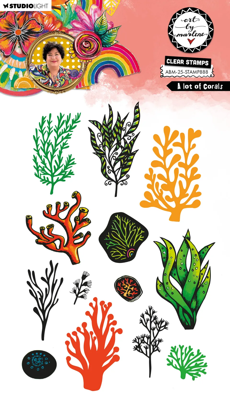 Studio Light Art by Marlene A Lot of Corals stempel koraller
