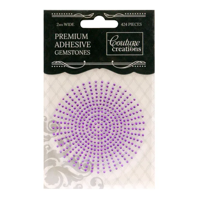 Couture Creations Amethyst Purple selvklebende steiner 2 mm 424 stk