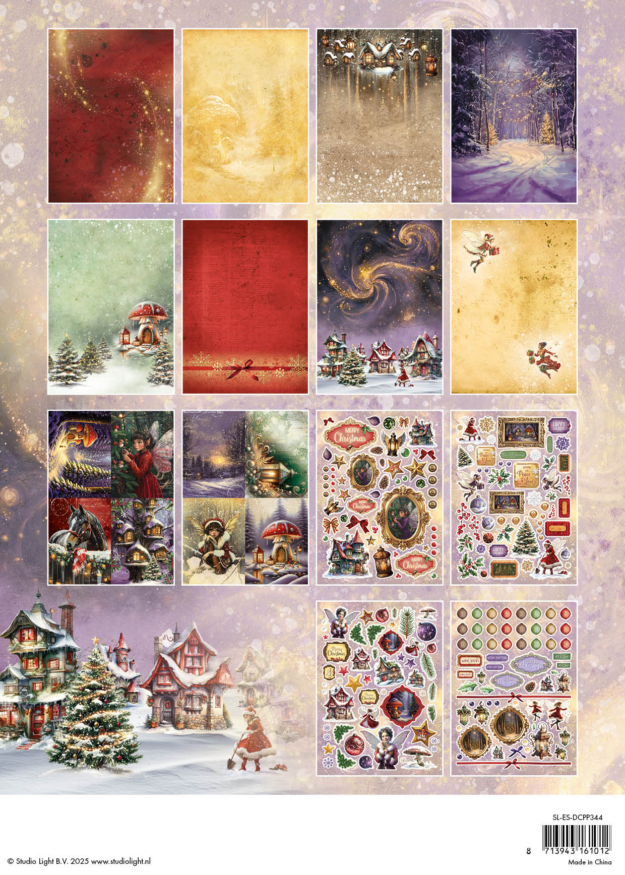 Studio Light Essentials Fairy Christmas papirblokk A4 28 ark