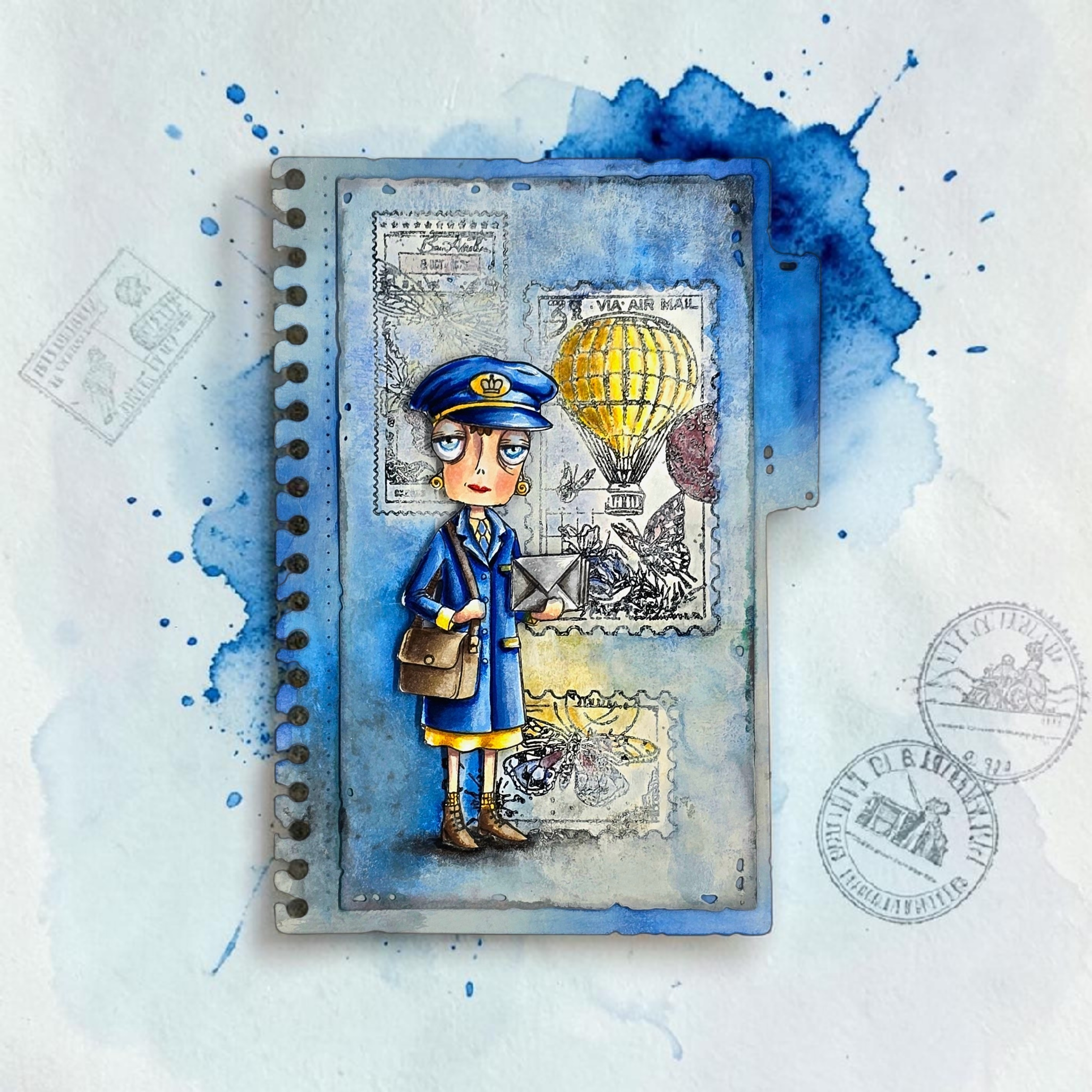 AALL & Create TP-1443 Miniature Postage Stamps stempelsett A6