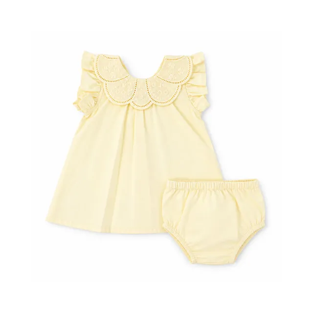KaiserCraft Salty Toes Baby Broderie babysett krem 2-delt bomull