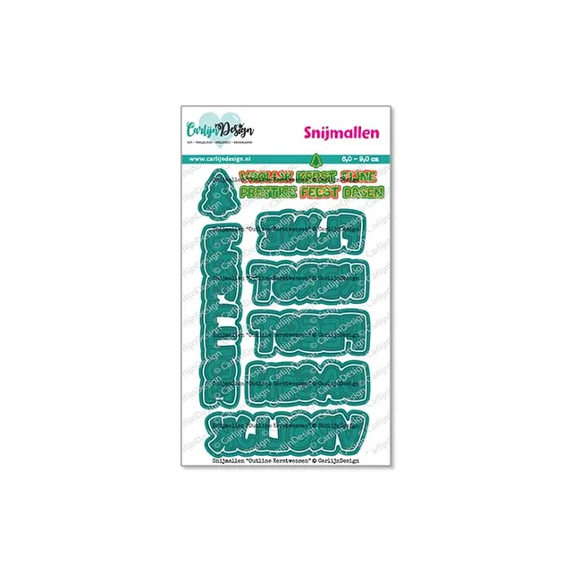 CarlijnDesign Outline CDSN-0326 dies juletekster nederlandsk
