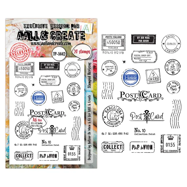 AALL & Create TP-1442 A6 stempel Stamped Horizons 20pk