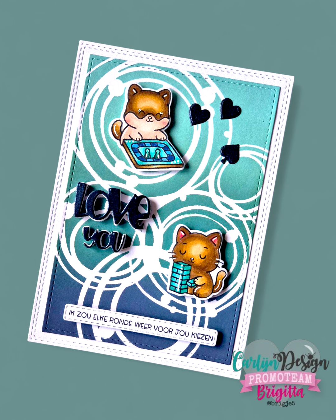 CarlijnDesign Love Loops Lines sjablong CDSC-0047 3-pak