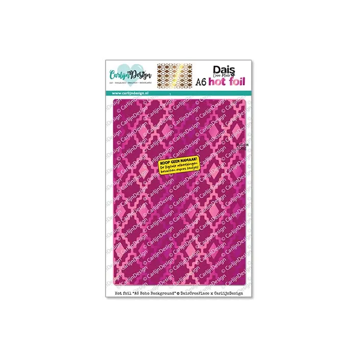 CarlijnDesign CDHF-0093 A6 Boho Background hot foil