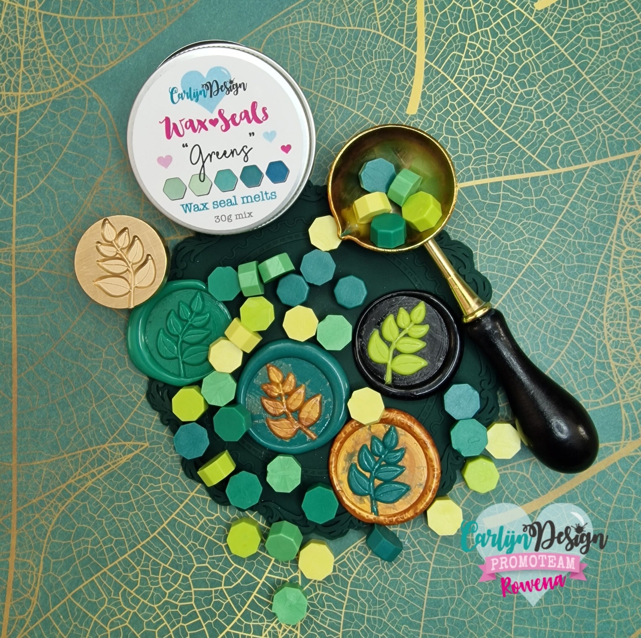 CarlijnDesign Greens CDWX-0036 voksperler 30g grønn