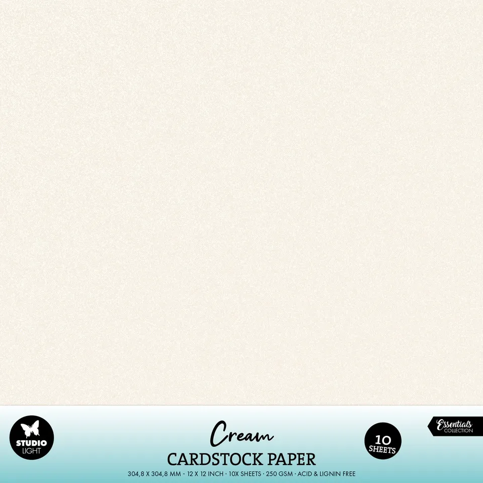 Studio Light Essentials krem kartong papirsett 250 gsm