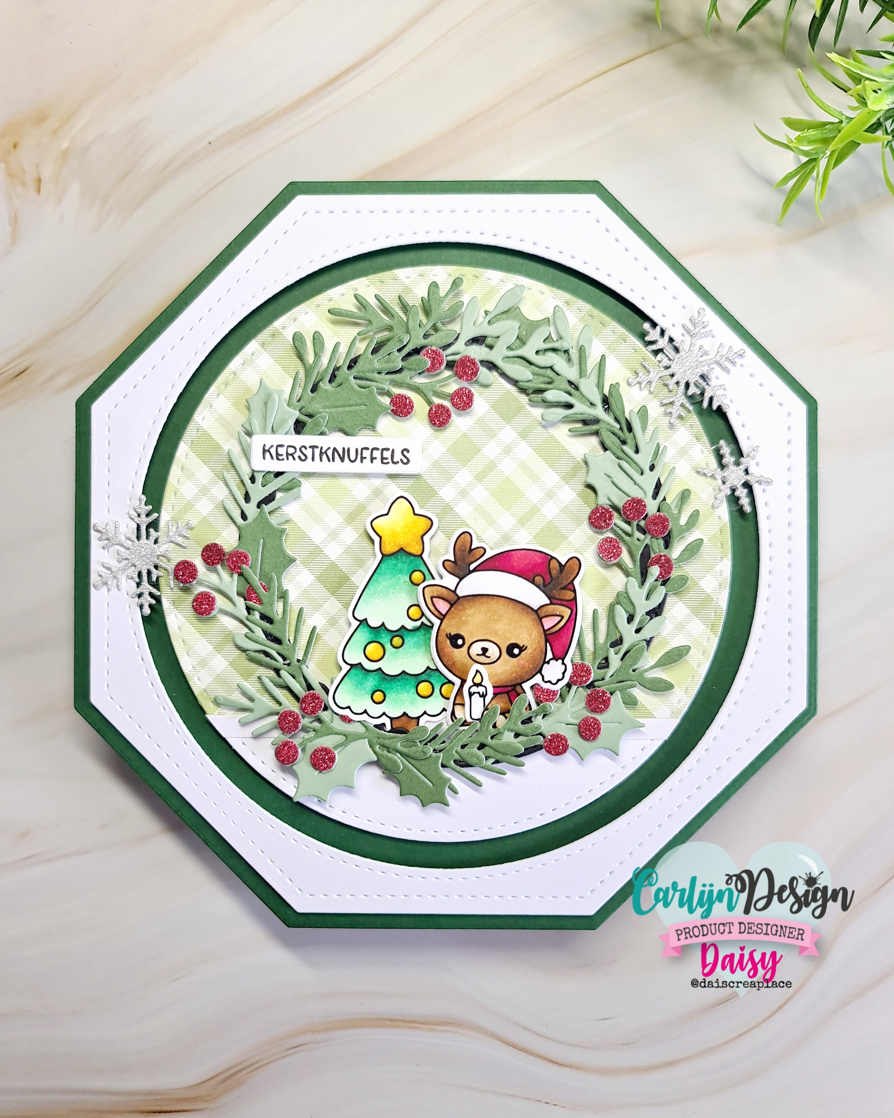 CarlijnDesign Åttekant Jul CDSN-0324 dies julemotiver