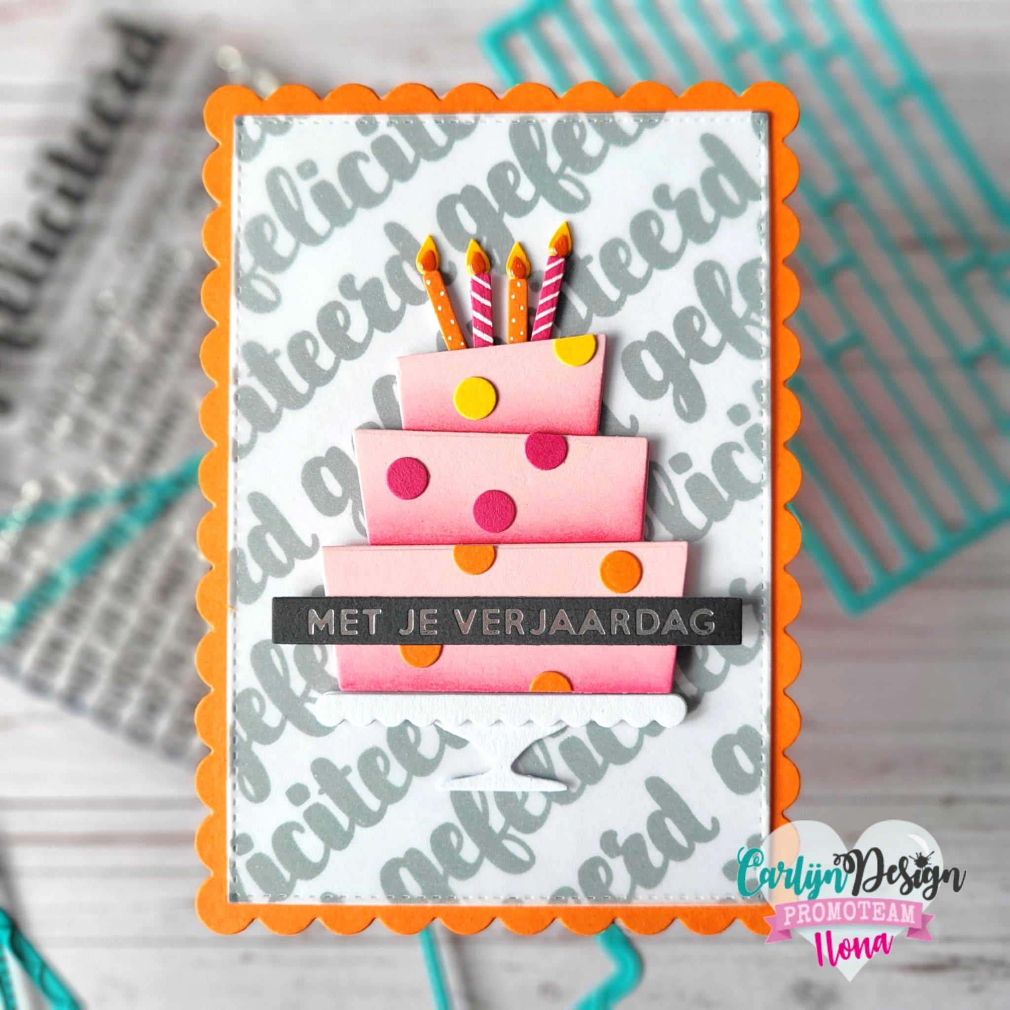 CarlijnDesign Onderteksten Gefeliciteerd CDST-0095 stempelsett A6