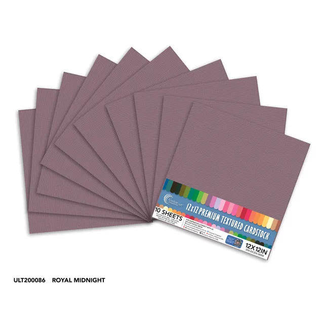 Couture Creations Royal Midnight kartong 12x12 10 ark strukturert