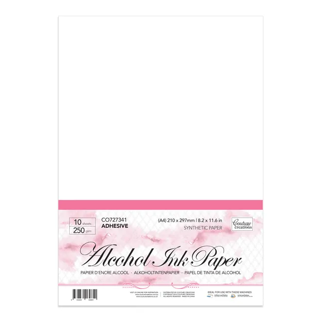 Couture Creations Synthetic Paper syntetpapir A4 10 ark selvklebende