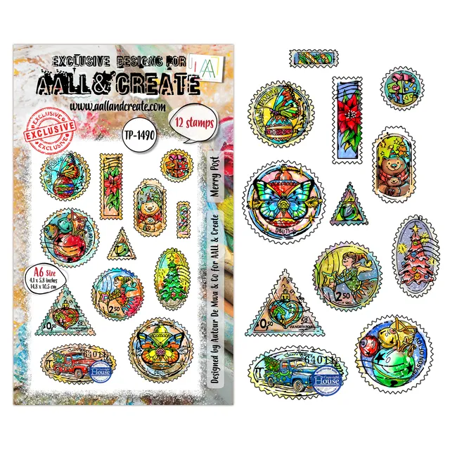 AALL & Create TP-1490 Merry Post stempelsett A6 jul
