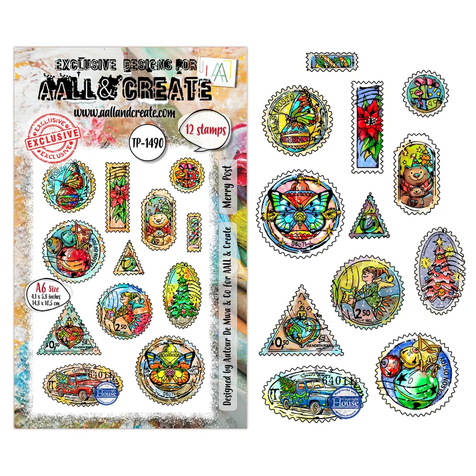 AALL & Create TP-1490 Merry Post stempelsett A6 jul