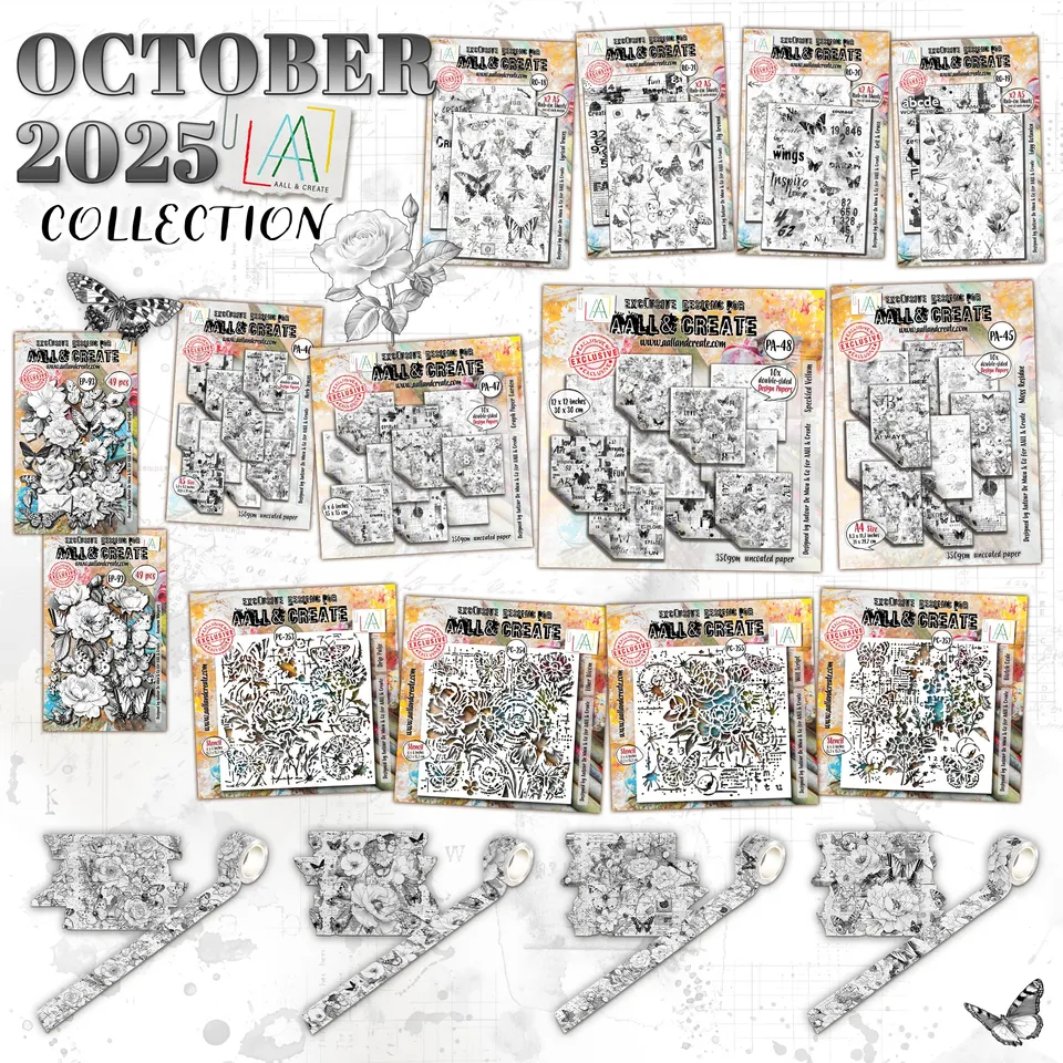 AALL & Create October 2025 Complete Collection pakke papir washi