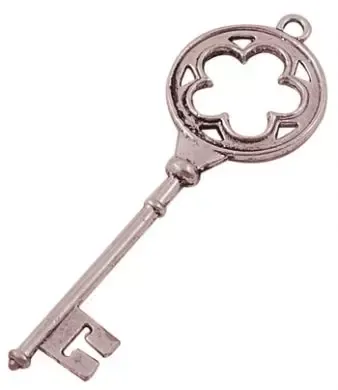 Korthobby stor kobber nøkkel charm metallpynt