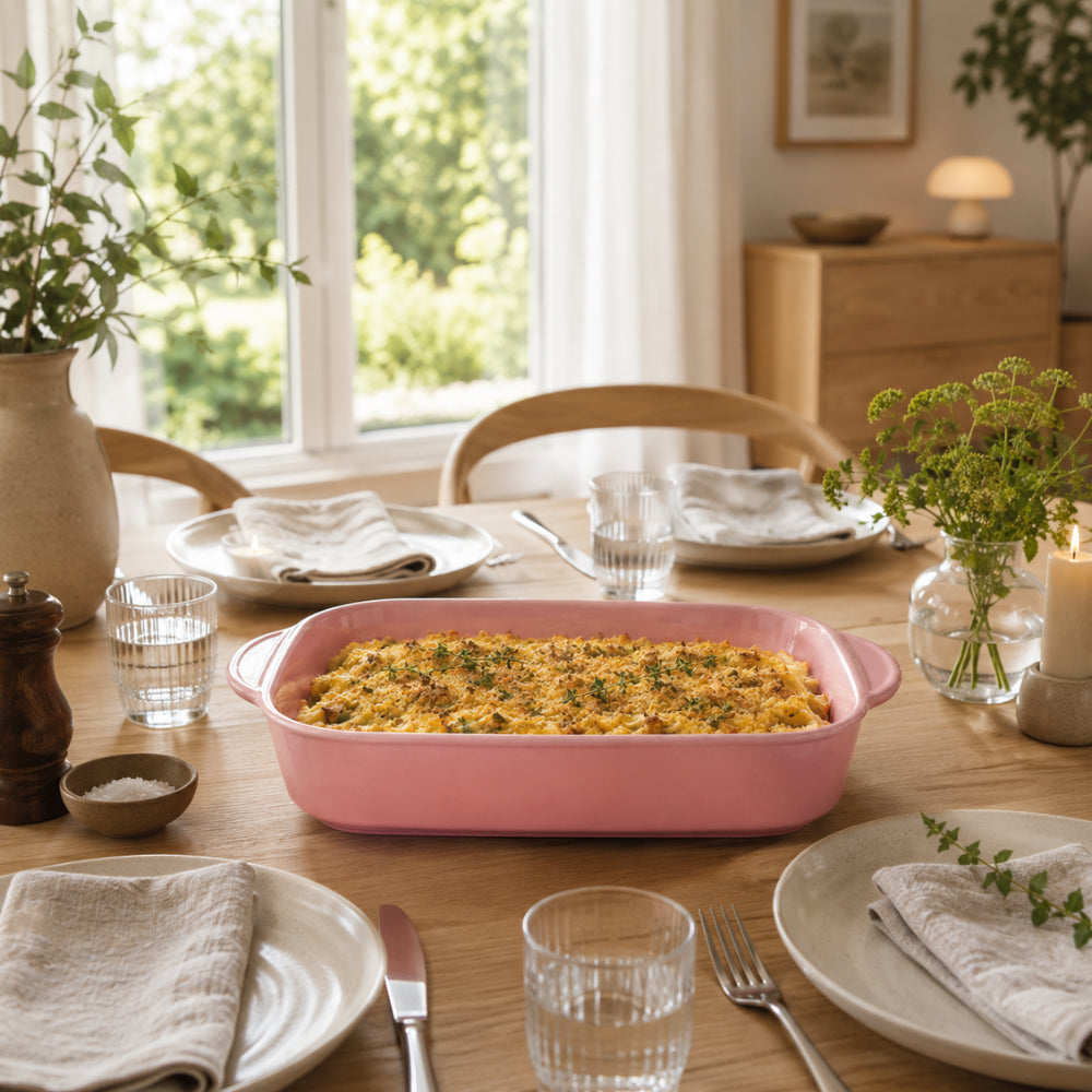 KaiserCraft Chef Large ildfast form rosa steintøy 39 cm
