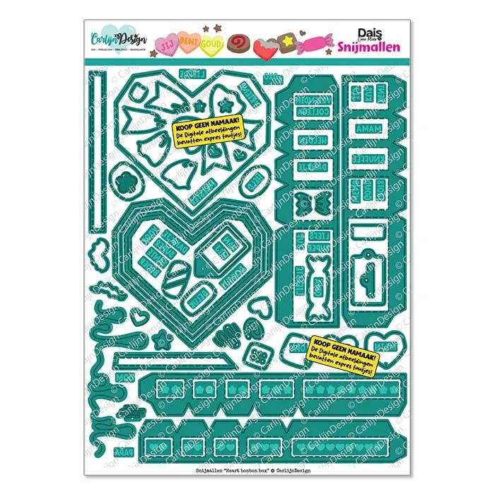 CarlijnDesign Heart Bonbon Box CDSN-0362 dies hjerteeske