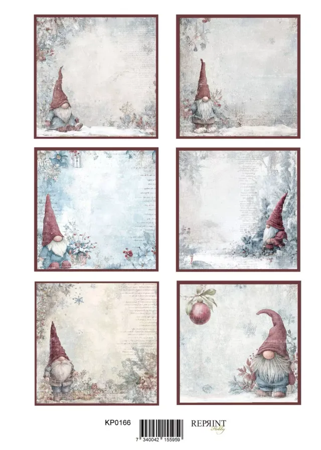 Reprint Deck the Halls Tags Gnomes klippark