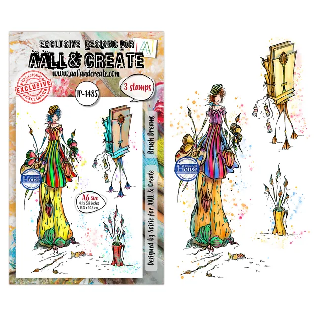 AALL & Create TP-1485 Brush Dreams stempelsett A6 pensel