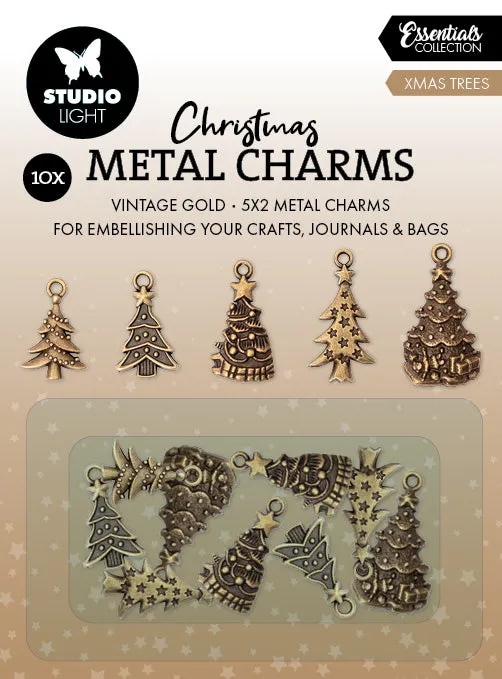 Studio Light Essentials charms juletre metall 10 stk