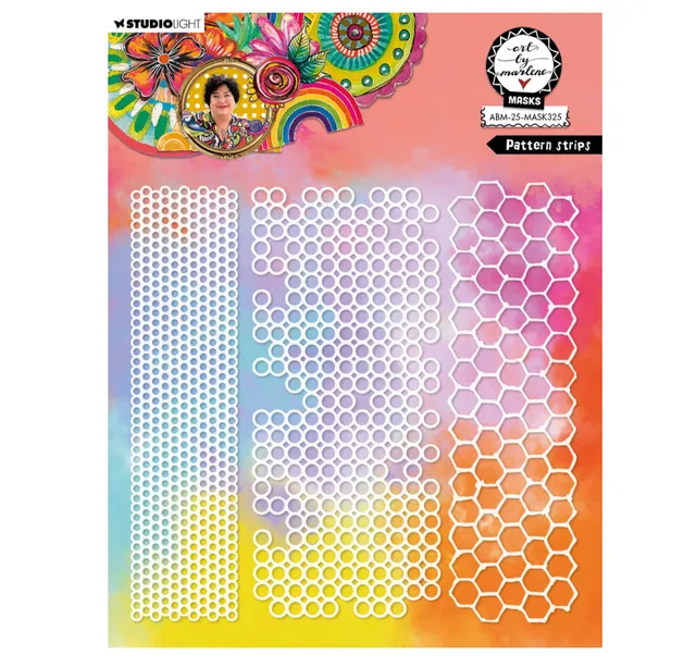 AALL & Create Art By Marlene Pattern Strips sjablong 20cm