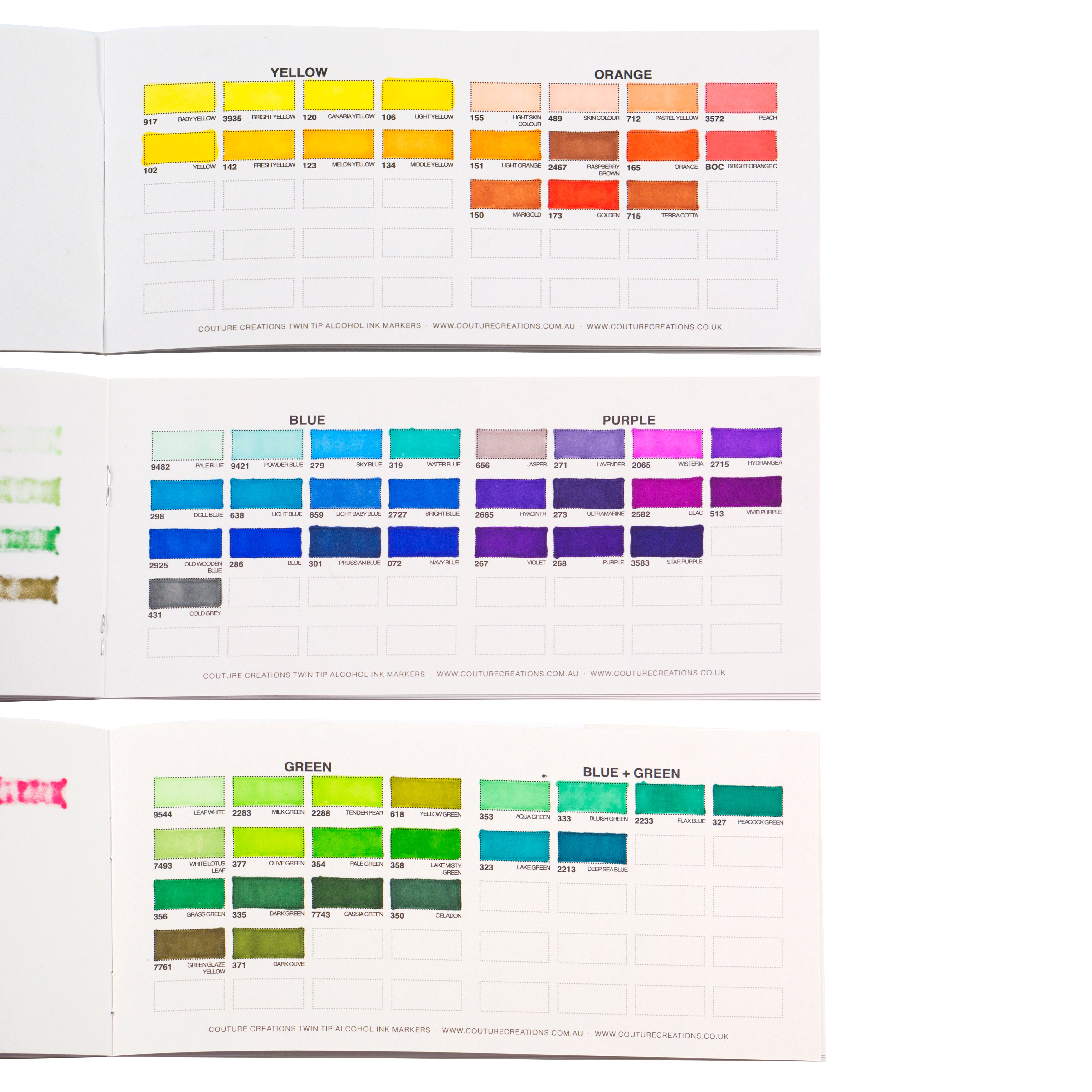 Couture Creations Twin Tip Colour Swatch Book DL fargekart