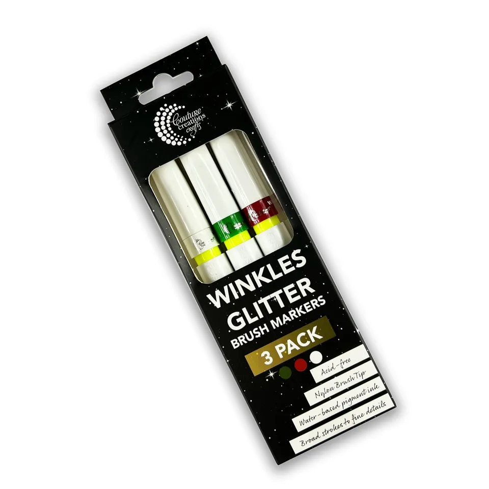 Couture Creations Winkles glittertusj festive trio 3-pk
