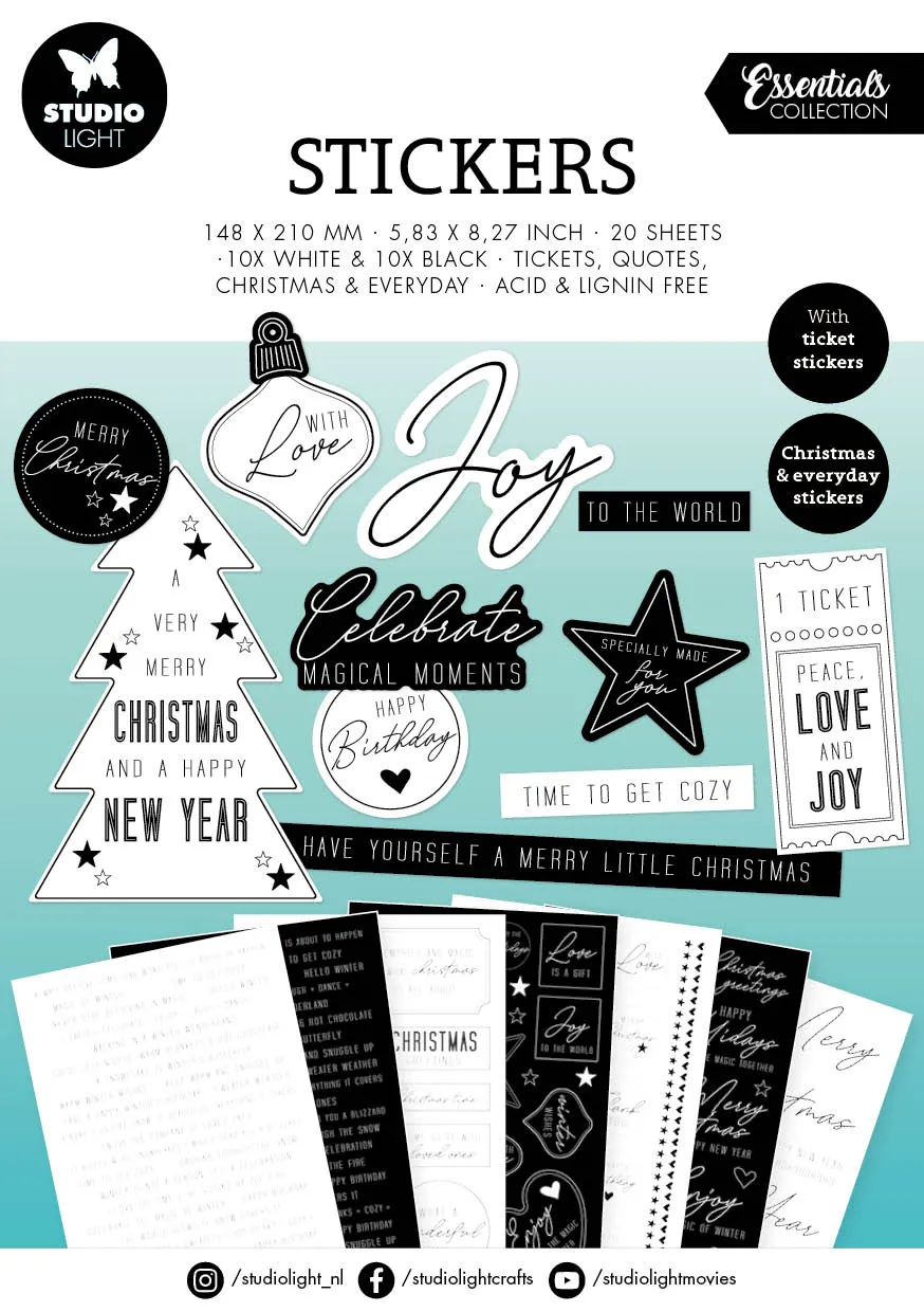 Studio Light Essentials sticker pad jul og hverdag A5