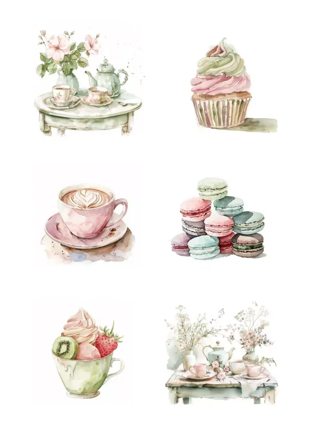Reprint Klippark Girly Fika A4 klippark