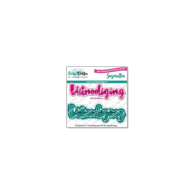 CarlijnDesign Uitnodiging CDSN-0228 dies invitasjon 8,4 cm