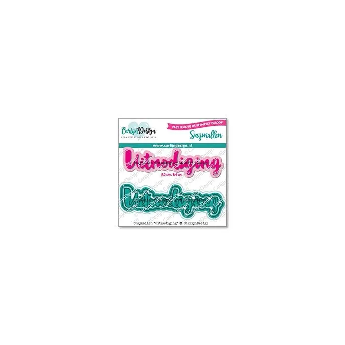 CarlijnDesign Uitnodiging CDSN-0228 dies invitasjon 8,4 cm