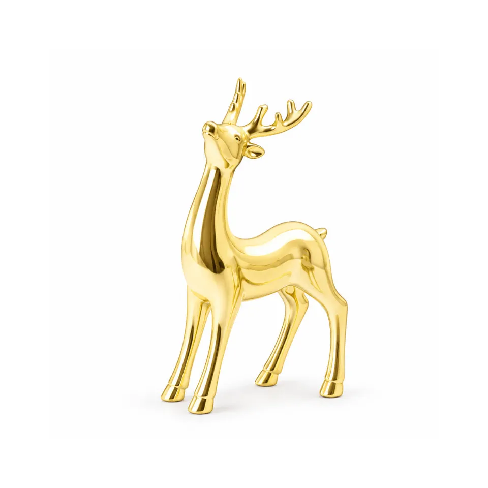 KaiserCraft Holly Days Gull elg julepynt stor metall