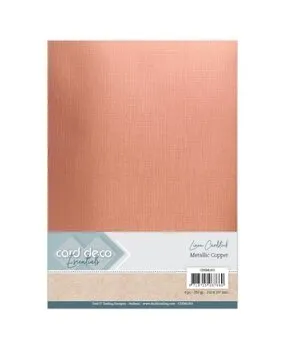 Korthobby Linen Metallic Copper kartong kobber