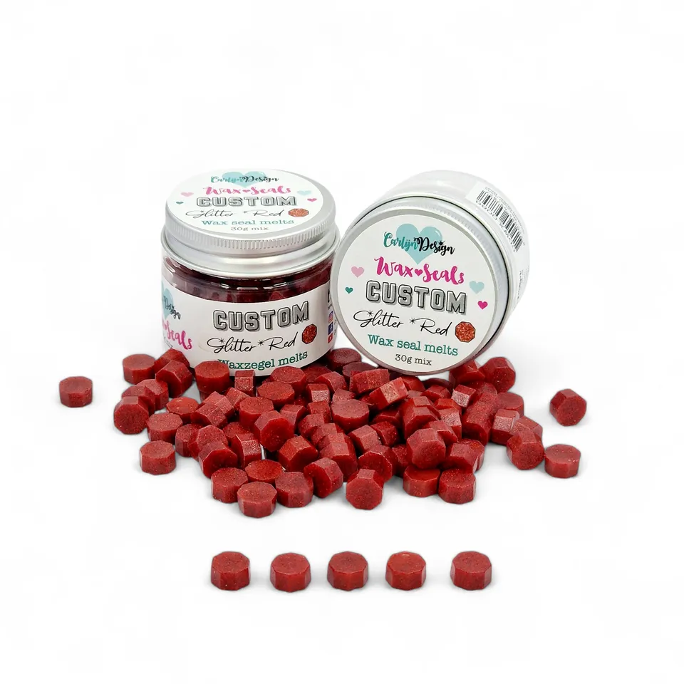 CarlijnDesign Custom Glitter Red CDWX-0086 voks 30g