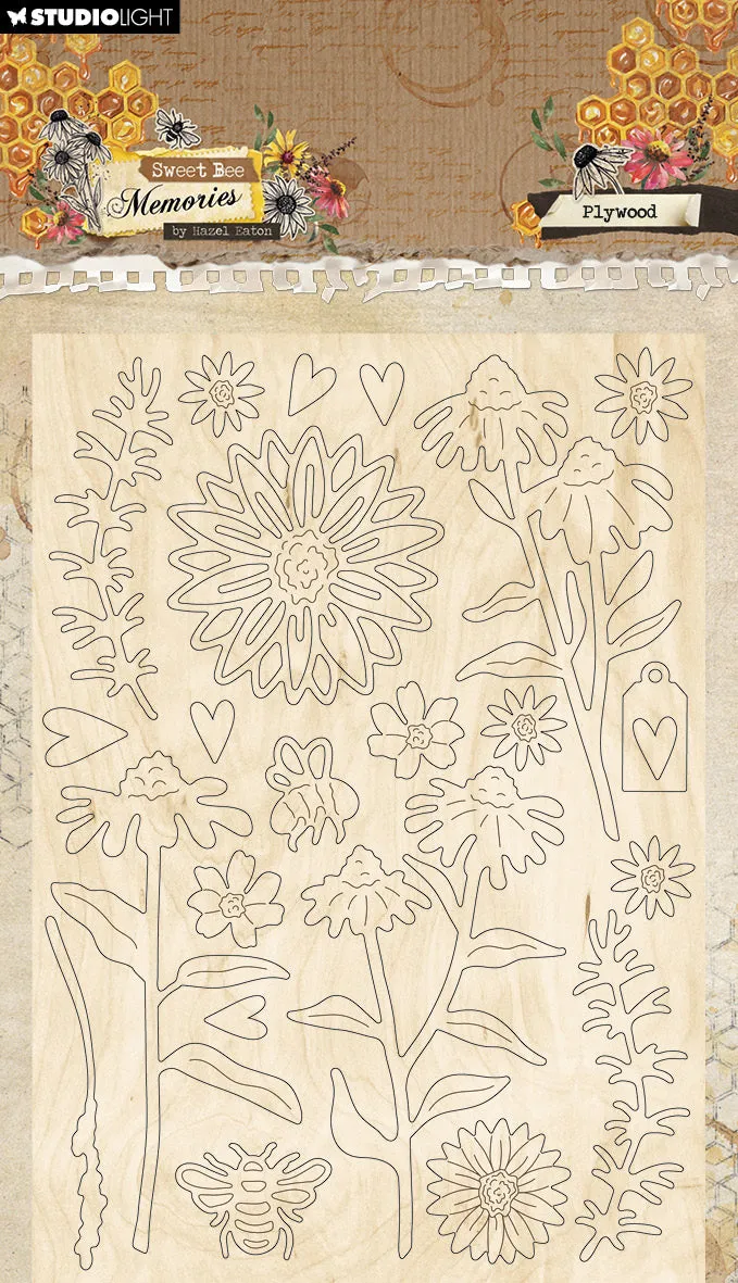 Studio Light Sweet Bee Memories Florals & Grunge kryssfinerdekor