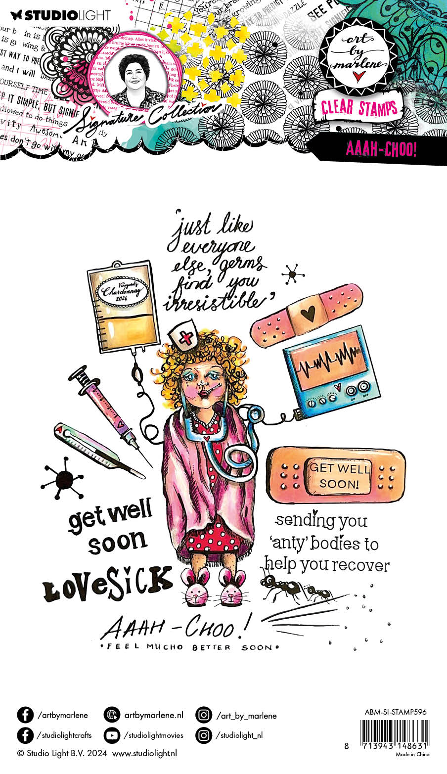 Studio Light Art by Marlene Aaah Choo! clear stempel A5