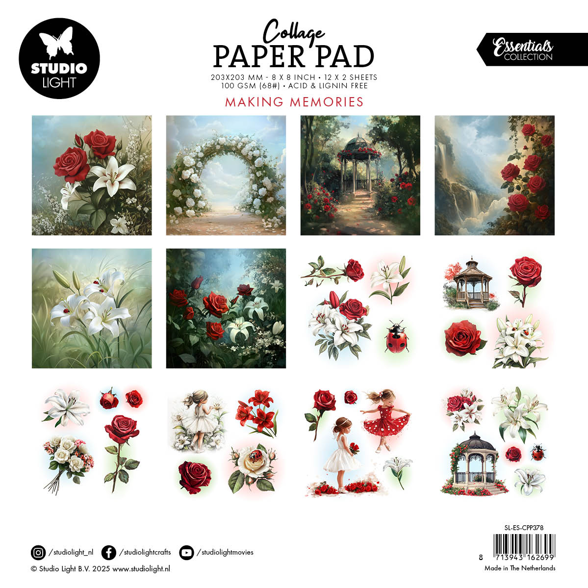 Studio Light Essentials Making Memories papirblokk 24 ark