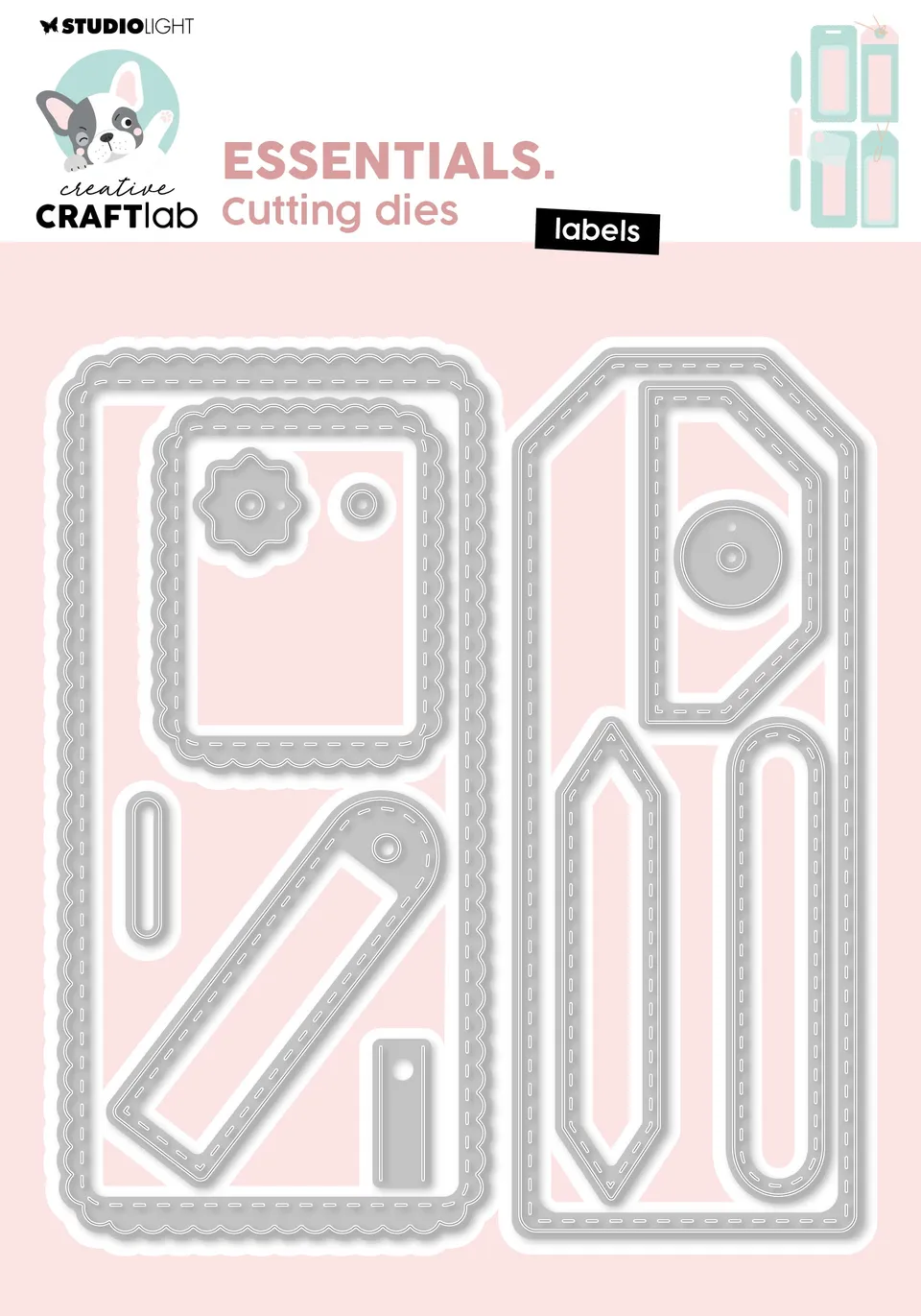 Creative Craftlab Essentials Labels dies etiketter