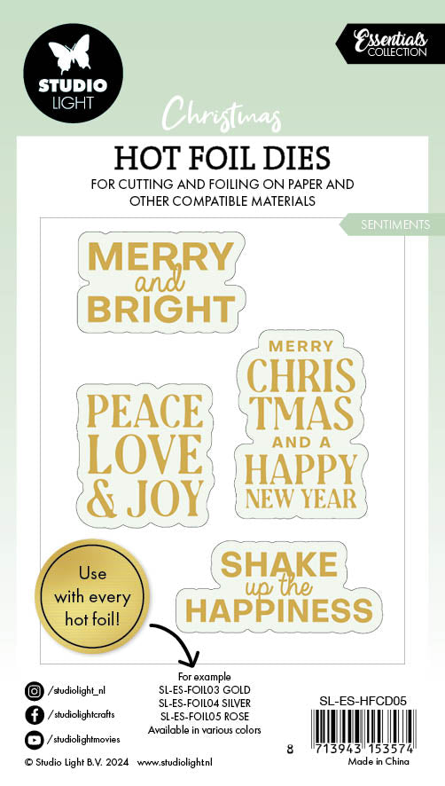 Studio Light Essentials Sentiments folieplate 65×96 mm