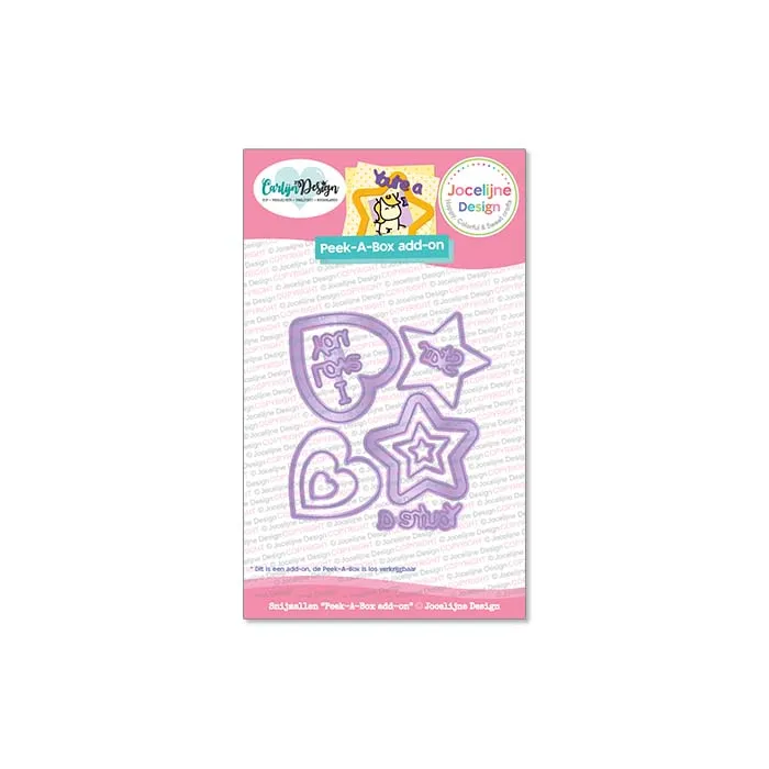 CarlijnDesign Peek-a-Box CDJD-0072 dies add-on hjerte stjerne